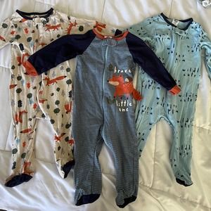 GERBER Baby 3-6 Months Long Sleeve Footie Sleeper Bodysuit Set of 3